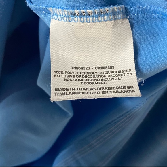 Nike Golf Shirt Men XL Blue White Striped Team A USA Vangouver 2014 Nikefit Dry - Picture 8 of 8